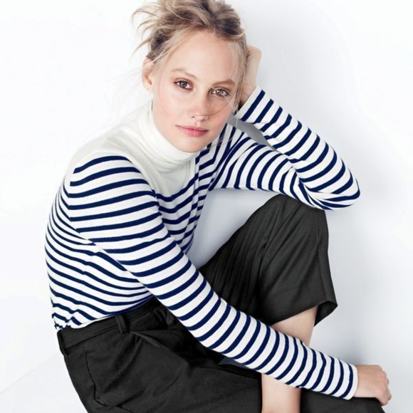 J. Crew Turtleneck Stripe Sweater - Picture 1 of 5